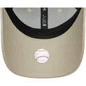 bone-curvo-bege-ajustavel-para-mulheres-9forty-woven-da-new-york-yankees-mlb-da-new-era