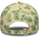 bone-curvo-bege-ajustavel-para-mulheres-9twenty-all-over-print-tropical-da-new-york-yankees-mlb-da-new-era