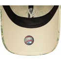 bone-curvo-bege-ajustavel-para-mulheres-9twenty-all-over-print-tropical-da-new-york-yankees-mlb-da-new-era