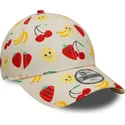 bone-curvo-bege-ajustavel-para-crianca-9forty-all-over-print-fruit-da-new-era