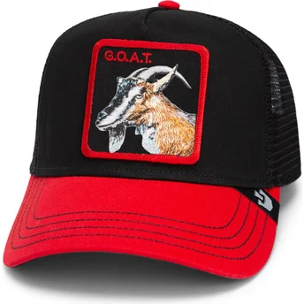 Boné trucker preto e vermelho vaca The Goat Steer Fab Farm da Goorin Bros.