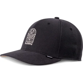 Boné curvo preto snapback TrueFit Leaf Sun da Djinns