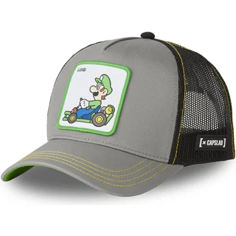Boné trucker cinza Luigi LUI2 Super Mario Bros. da Capslab
