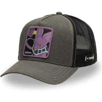 Boné trucker cinza Beerus DBS6 BEE Dragon Ball Super da Capslab