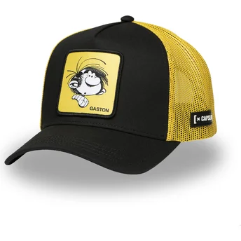 Boné trucker preto e amarelo Gaston Lagaffe HEA da Capslab