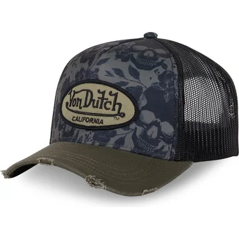 Boné trucker azul PRINT01 da Von Dutch