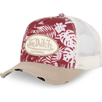 Boné trucker vermelho PRINT03 da Von Dutch