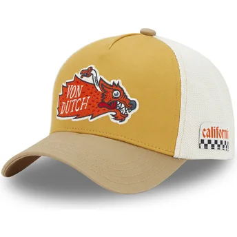 Boné trucker castanho e branco WILD05 da Von Dutch