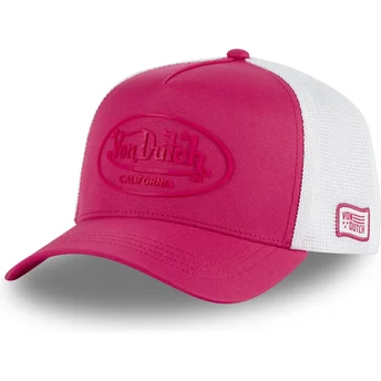 Boné trucker rosa e branco FLUO01 da Von Dutch