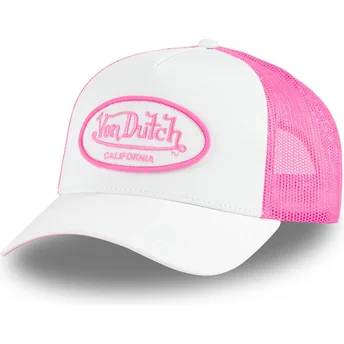 Boné trucker branco e rosa FLUO01 CT da Von Dutch
