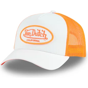 Boné trucker branco e laranja FLUO04 CT da Von Dutch