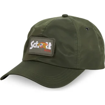 Boné curvo verde ajustável JET K da Von Dutch x Schott NYC