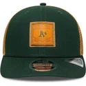 bone-trucker-verde-e-castanho-9seventy-stretch-snap-debossed-logo-da-oakland-athletics-mlb-da-new-era