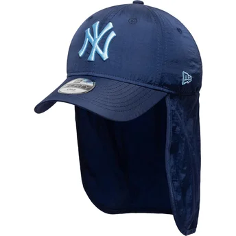 Boné curvo azul snapback para criança com logo azul 9FORTY Sun Shield da New York Yankees MLB da New Era