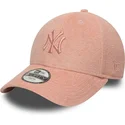 bone-curvo-rosa-ajustavel-para-crianca-9forty-towelling-da-new-york-yankees-mlb-da-new-era