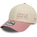 bone-curvo-bege-e-rosa-ajustavel-9forty-contrast-da-red-bull-racing-formula-1-da-new-era