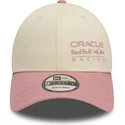 bone-curvo-bege-e-rosa-ajustavel-9forty-contrast-da-red-bull-racing-formula-1-da-new-era