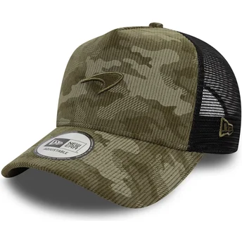 Boné trucker camuflagem A Frame Cord da McLaren Racing Formula 1 da New Era