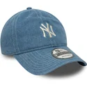 bone-curvo-azul-ajustavel-9twenty-denim-da-new-york-yankees-mlb-da-new-era