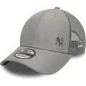 bone-trucker-cinza-ajustavel-9forty-flawless-da-new-york-yankees-mlb-da-new-era