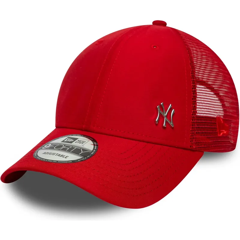 bone-trucker-vermelho-ajustavel-9forty-flawless-da-new-york-yankees-mlb-da-new-era