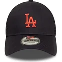 bone-trucker-azul-marinho-ajustavel-com-logo-vermelho-9forty-homefield-da-los-angeles-dodgers-mlb-da-new-era