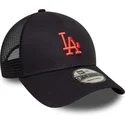 bone-trucker-azul-marinho-ajustavel-com-logo-vermelho-9forty-homefield-da-los-angeles-dodgers-mlb-da-new-era