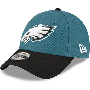 Boné curvo verde e preto ajustável para criança 9FORTY The League da Philadelphia Eagles NFL da New Era
