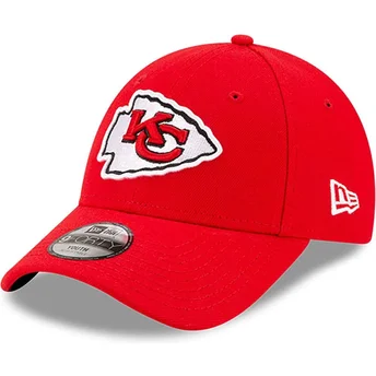 Boné curvo vermelho ajustável para criança 9FORTY The League da Kansas City Chiefs NFL da New Era
