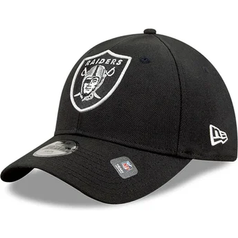 Boné curvo preto ajustável para criança 9FORTY The League da Las Vegas Raiders NFL da New Era