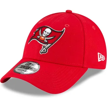 Boné curvo vermelho ajustável para criança 9FORTY The League da Tampa Bay Buccaneers NFL da New Era