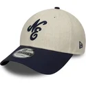 bone-curvo-bege-e-azul-marinho-ajustavel-9forty-linen-da-new-era