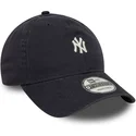 bone-curvo-azul-marinho-ajustavel-9twenty-mini-logo-washed-da-new-york-yankees-mlb-da-new-era