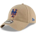 bone-curvo-bege-ajustavel-9twenty-core-classic-da-new-york-mets-mlb-da-new-era