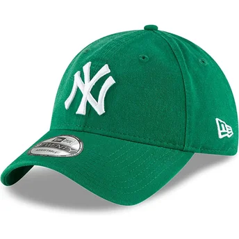 Boné curvo verde ajustável 9TWENTY Core Classic da New York Yankees MLB da New Era