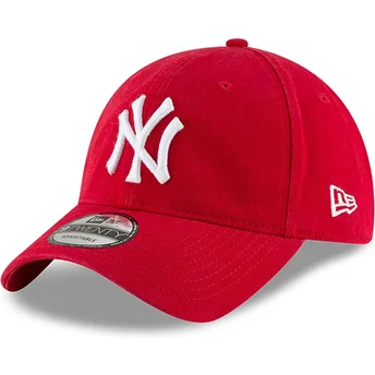 Boné curvo vermelho ajustável 9TWENTY Core Classic da New York Yankees MLB da New Era