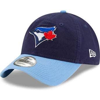 Boné curvo azul marinho ajustável 9TWENTY Core Classic da Toronto Blue Jays MLB da New Era