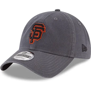 Boné curvo cinza ajustável 9TWENTY Core Classic da San Francisco Giants MLB da New Era