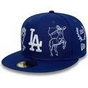 bone-plano-azul-justo-59fifty-mythical-da-los-angeles-dodgers-mlb-da-new-era