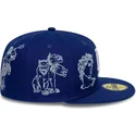 bone-plano-azul-justo-59fifty-mythical-da-los-angeles-dodgers-mlb-da-new-era