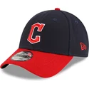bone-curvo-azul-marinho-e-vermelho-ajustavel-9forty-the-league-da-cleveland-guardians-mlb-da-new-era