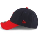 bone-curvo-azul-marinho-e-vermelho-ajustavel-9forty-the-league-da-cleveland-guardians-mlb-da-new-era