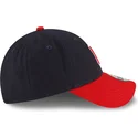 bone-curvo-azul-marinho-e-vermelho-ajustavel-9forty-the-league-da-cleveland-guardians-mlb-da-new-era