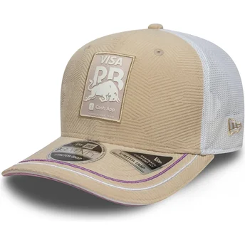 Boné trucker bege 9SEVENTY Stretch Snap Monaco Race Special da Racing Bulls F1 Team Formula 1 da New Era