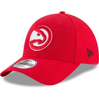 Boné curvo vermelho ajustável 9FORTY The League da Atlanta Hawks NBA da New Era