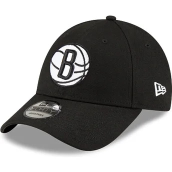 Boné curvo preto ajustável 9FORTY The League da Brooklyn Nets NBA da New Era