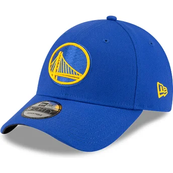 Boné curvo azul ajustável 9FORTY The League da Golden State Warriors NBA da New Era
