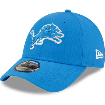 Boné curvo azul ajustável 9FORTY The League da Detroit Lions NFL da New Era