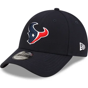 Boné curvo azul marinho ajustável 9FORTY The League da Houston Texans NFL da New Era