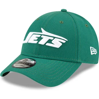 Boné curvo verde ajustável 9FORTY The League da New York Jets NFL da New Era
